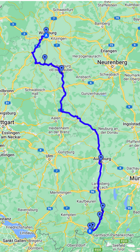 Camperroute romantische strasse